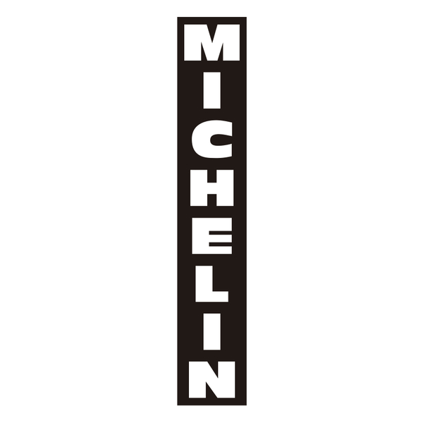 Pegatinas: Michelin Vertical en negativo