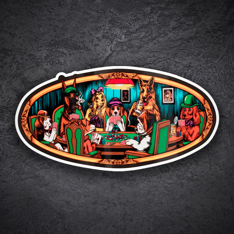Pegatinas: Almost Skateboards Poker Dogs
