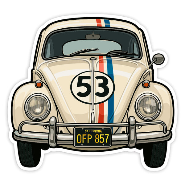 Pegatinas: Coche VW Beetle Herbie 53