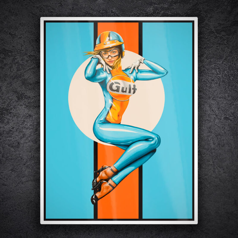 Pegatinas: Chica Gulf Vintage
