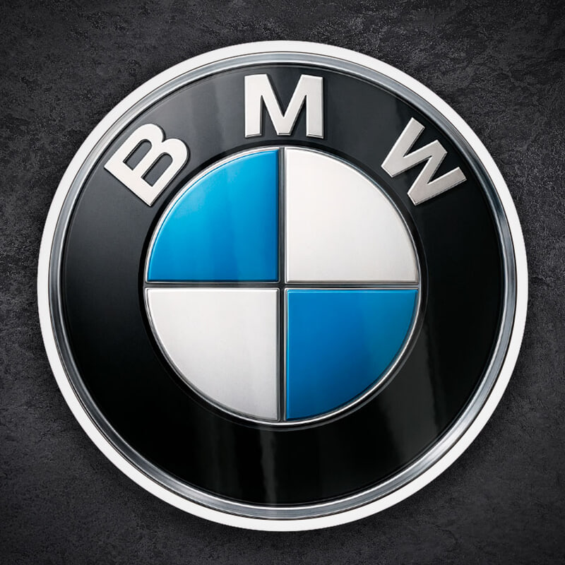 Pegatinas: Logo BMW Cl&aacute;sico en C&iacute;rculo Dividido