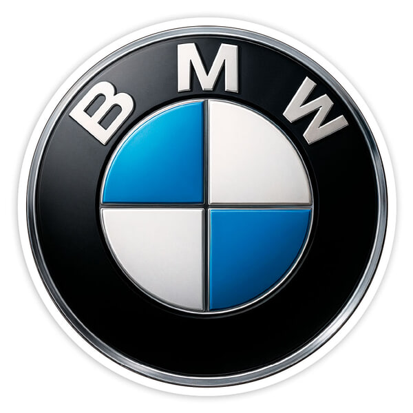 Pegatinas: Logo BMW Cl&aacute;sico en C&iacute;rculo Dividido