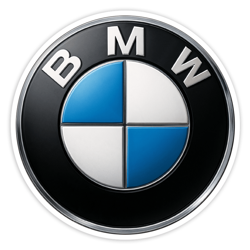 Pegatinas: Logo BMW Cl&aacute;sico en C&iacute;rculo Dividido
