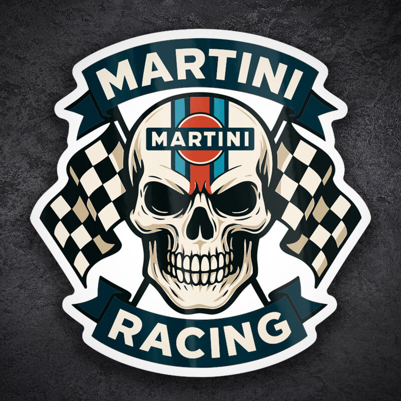 Pegatinas: Calavera Martini Racing
