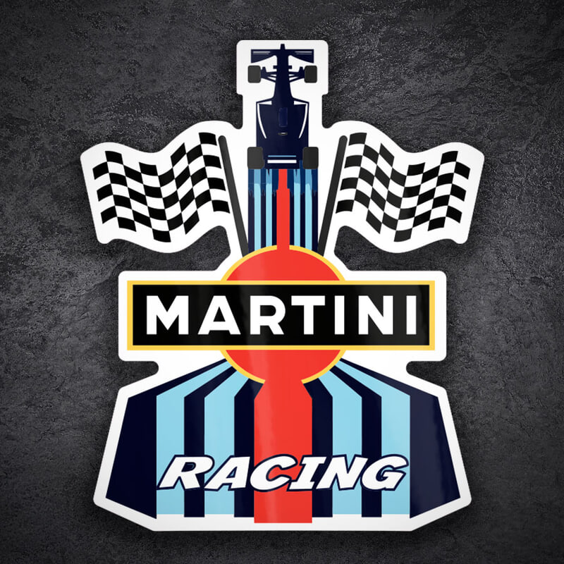Pegatinas: Martini Racing F&oacute;rmula 1 con Contorno Recortado