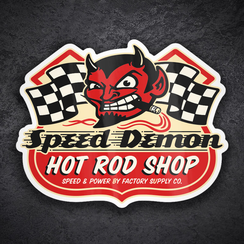 Pegatinas: Speed Demon Hot Rod Shop