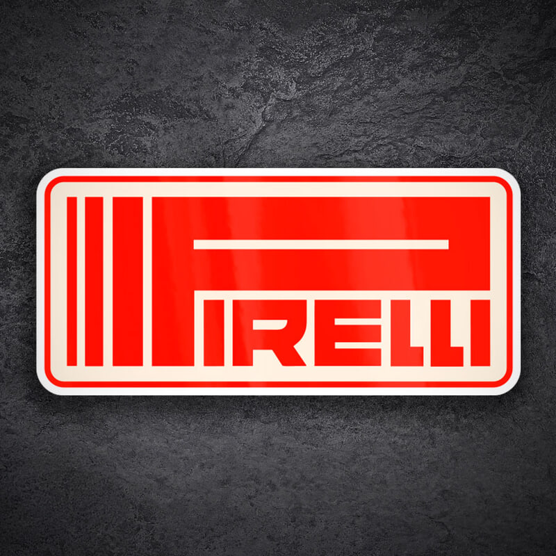Pegatinas: Logo Pirelli Clásico Rojo