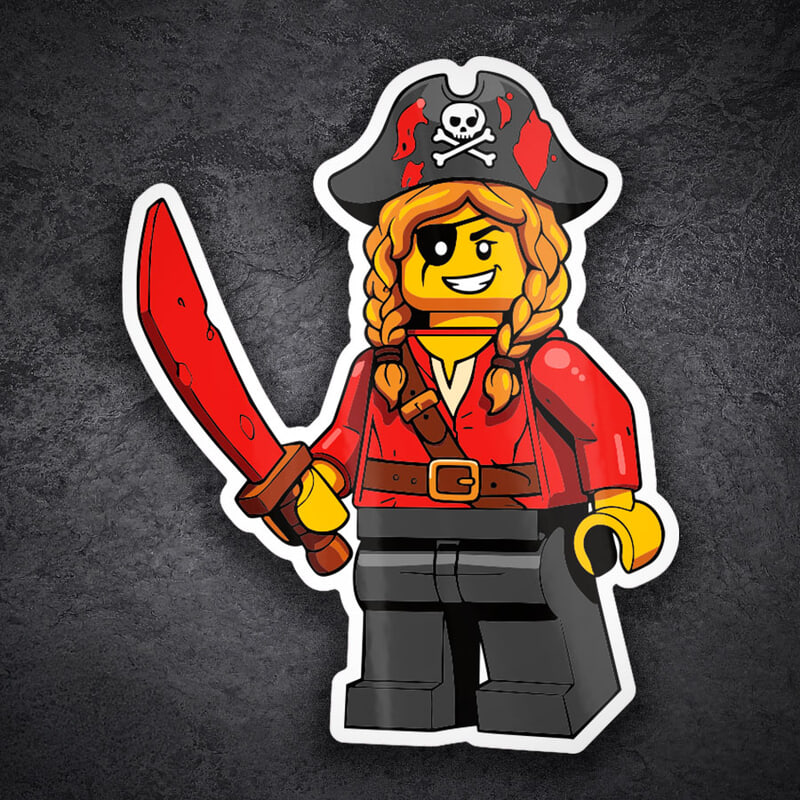 Pegatinas: Pirata LEGO Mujer