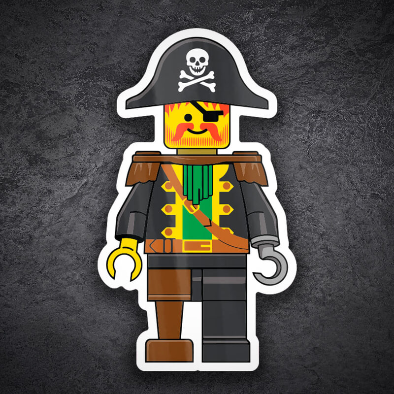 Pegatinas: Pirata LEGO Clásico