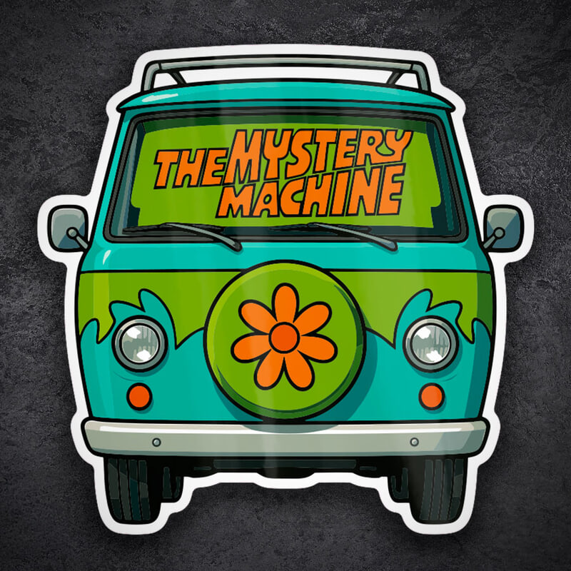 Pegatinas: Furgo Mystery Machine Frontal
