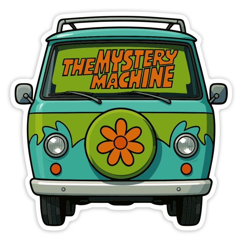 Pegatinas: Furgo Mystery Machine Frontal