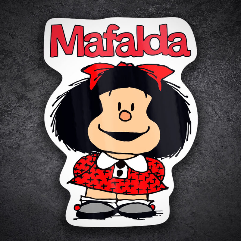 Pegatinas: Mafalda Sonriente