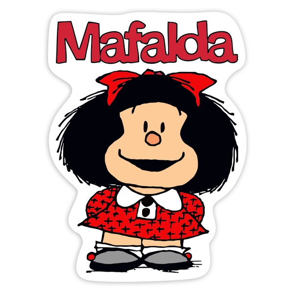 Pegatinas: Mafalda Sonriente