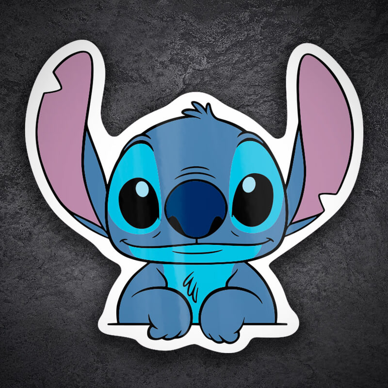 Pegatinas: Stitch Asomado