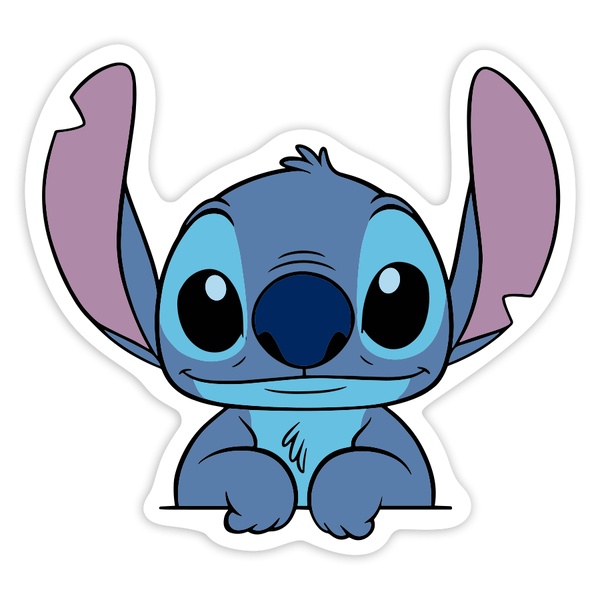 Pegatinas: Stitch Asomado