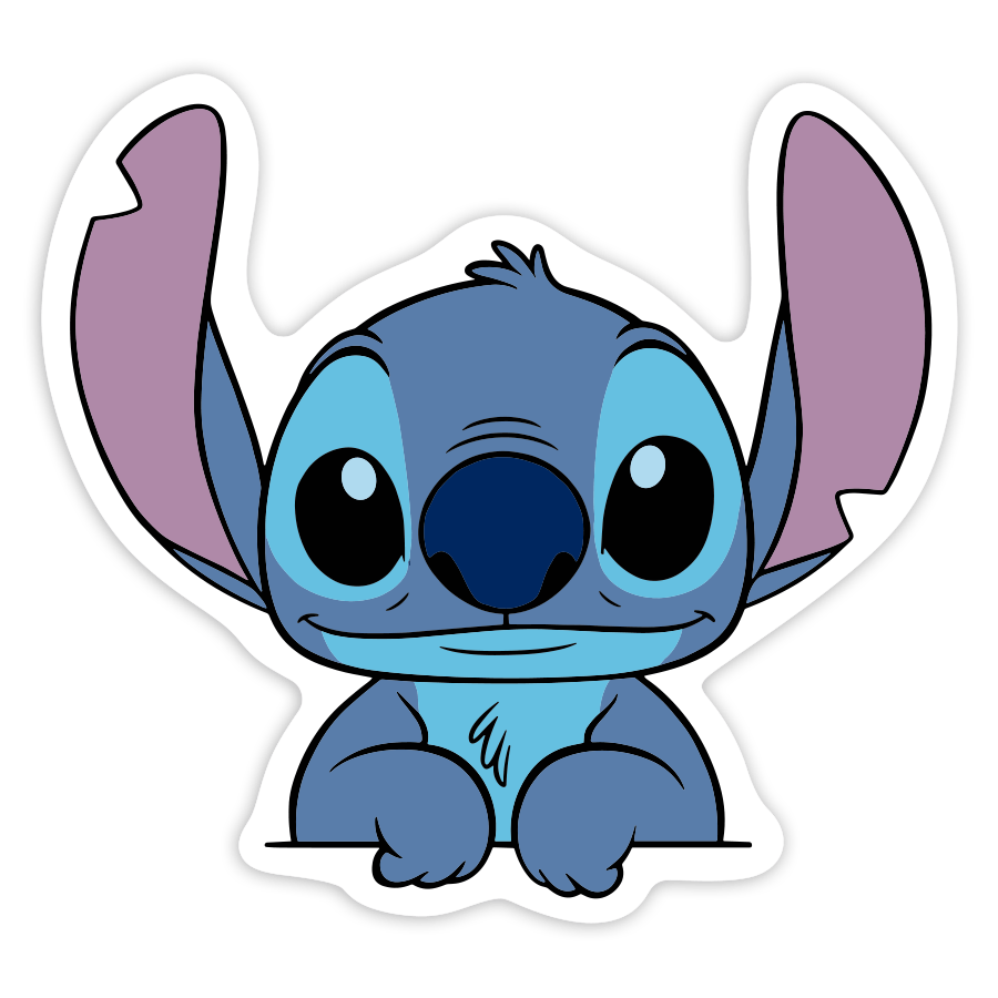 Pegatinas: Stitch Asomado