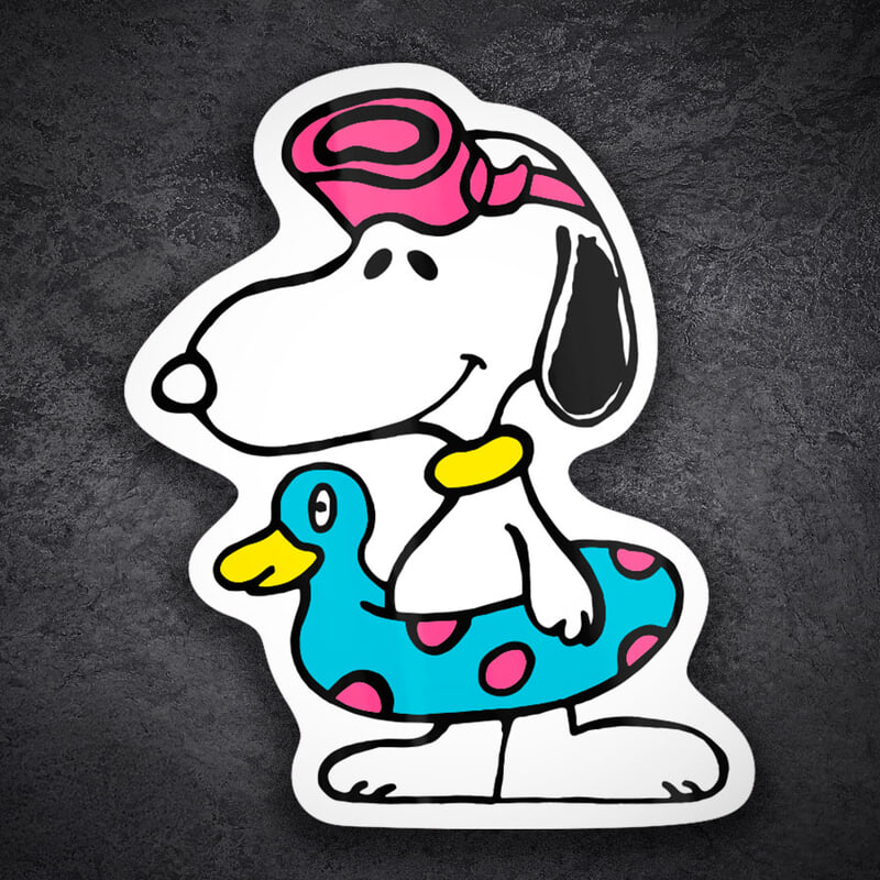 Pegatinas: Snoopy Verano con Flotador