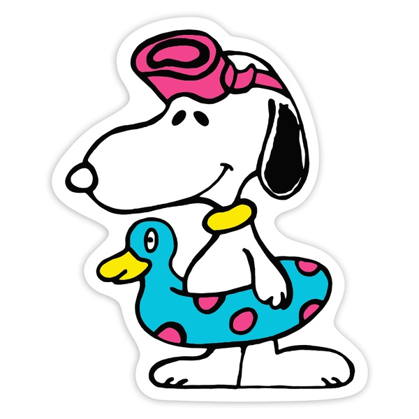 Pegatinas: Snoopy Verano con Flotador