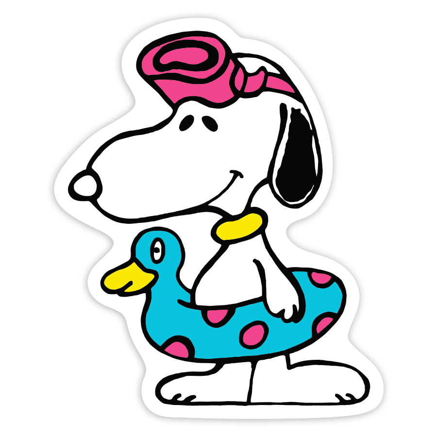 Pegatinas: Snoopy Verano con Flotador