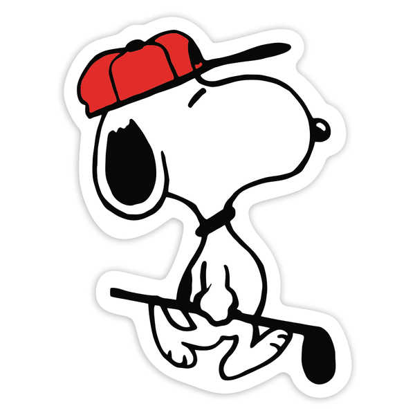 Pegatinas: Snoopy Jugando al Golf