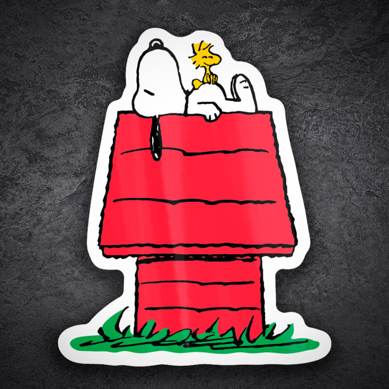 Pegatinas: Snoopy y Woodstock Caseta