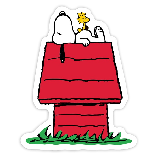 Pegatinas: Snoopy y Woodstock Caseta