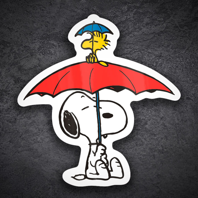 Pegatinas: Snoopy y Woodstock Paraguas