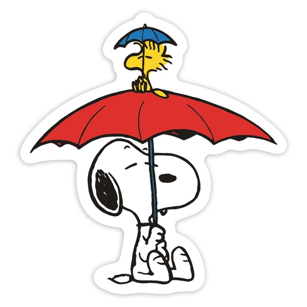 Pegatinas: Snoopy y Woodstock Paraguas