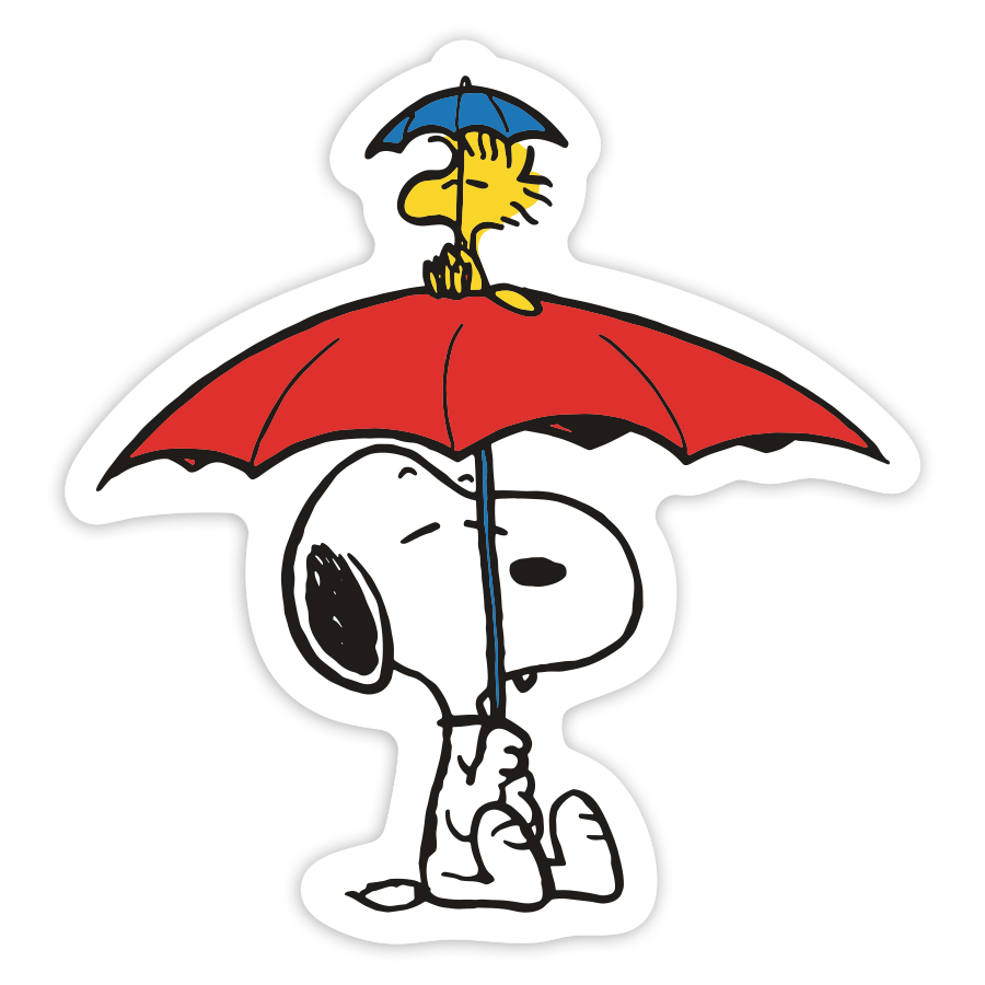 Pegatinas: Snoopy y Woodstock Paraguas