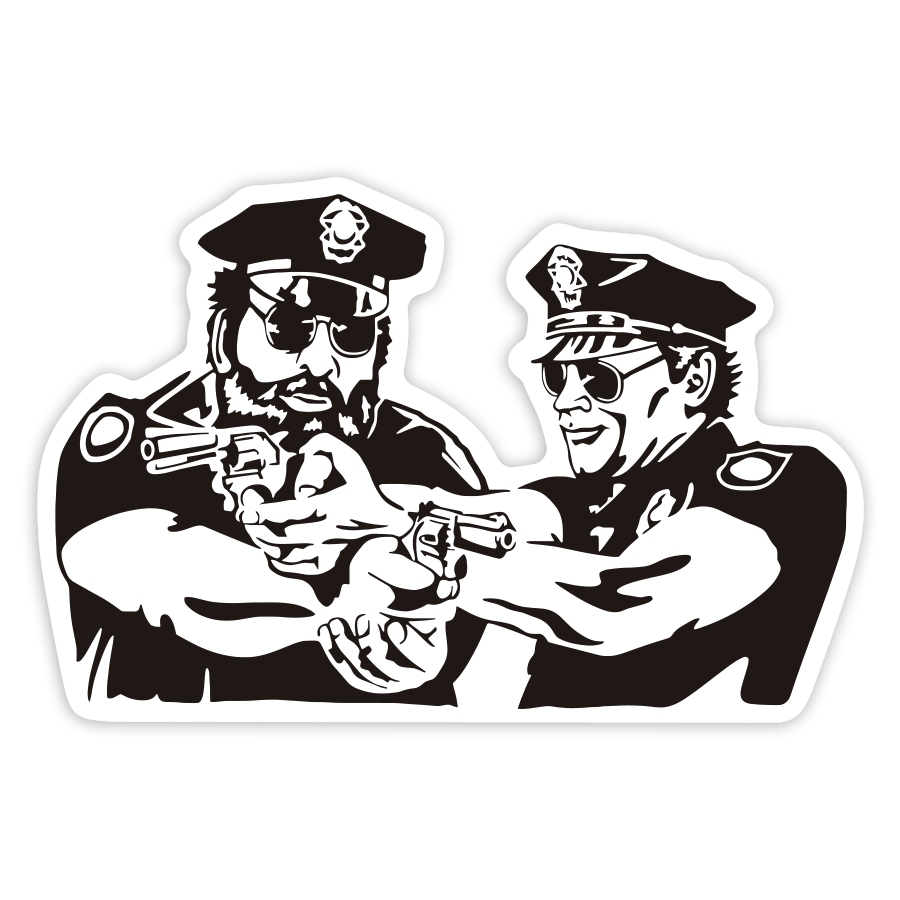 Pegatinas: Bud Spencer y Terence Hill Policía