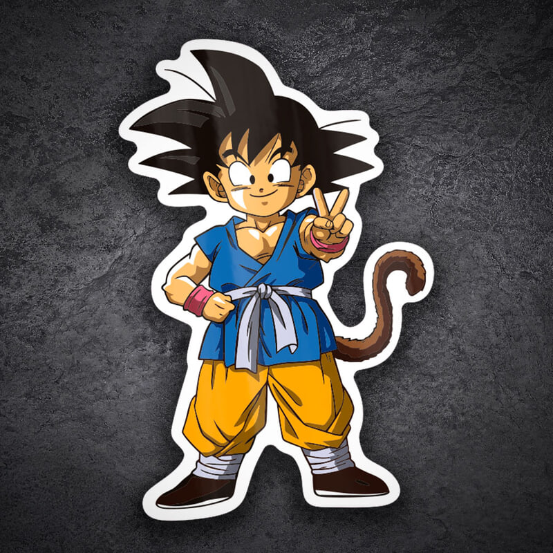 Pegatinas: Dragon Ball Goku Niño Victoria