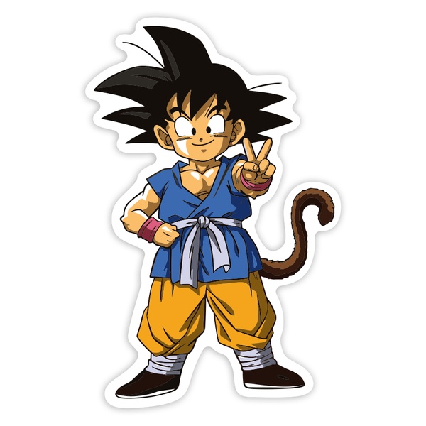 Pegatinas: Dragon Ball Goku Niño Victoria
