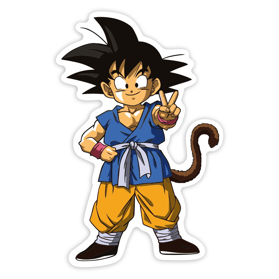 Pegatinas: Dragon Ball Goku Niño Victoria