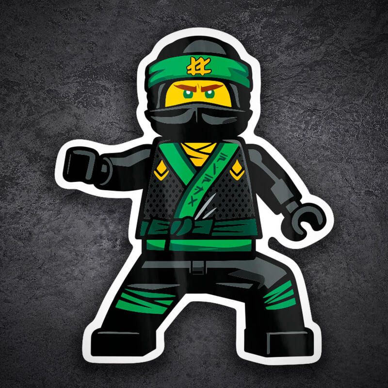 Pegatinas: Lego Ninjago Lloyd Verde