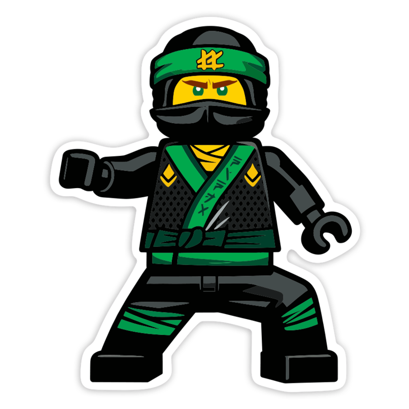 Pegatinas: Lego Ninjago Lloyd Verde