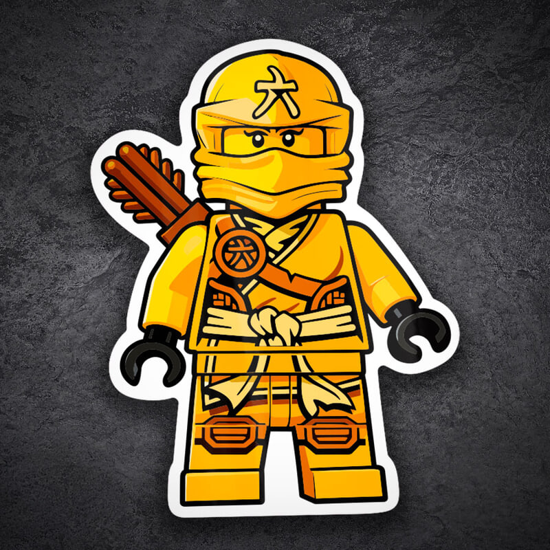 Pegatinas: Lego Ninjago Cole Amarillo