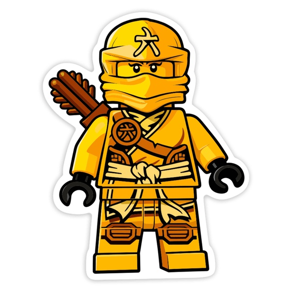 Pegatinas: Lego Ninjago Cole Amarillo