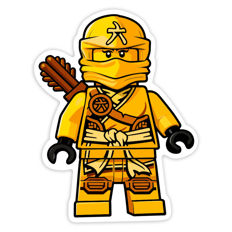 Pegatinas: Lego Ninjago Cole Amarillo