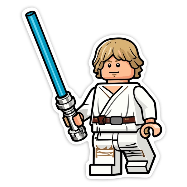 Pegatinas: Lego Star Wars Luke Skywalker