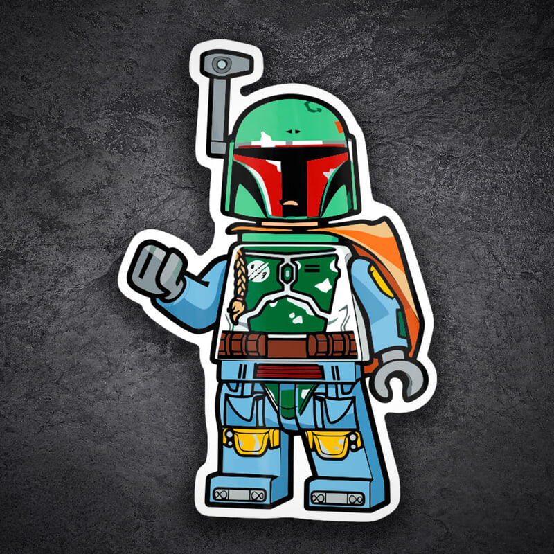 Pegatinas: Lego Star Wars Boba Fett Cazarrecompensas