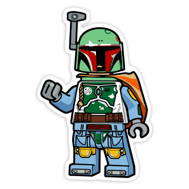 Pegatinas: Lego Star Wars Boba Fett Cazarrecompensas