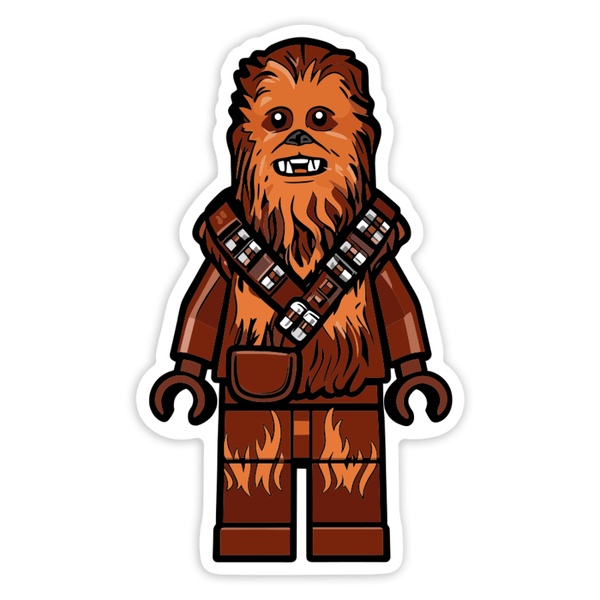 Pegatinas: Lego Star Wars Chewbacca
