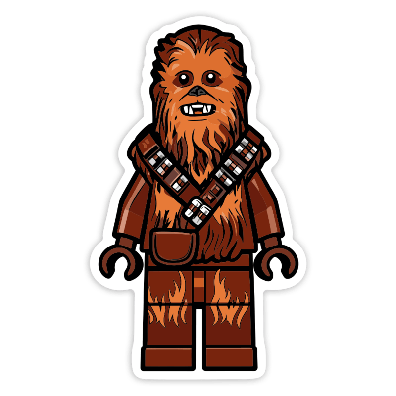 Pegatinas: Lego Star Wars Chewbacca