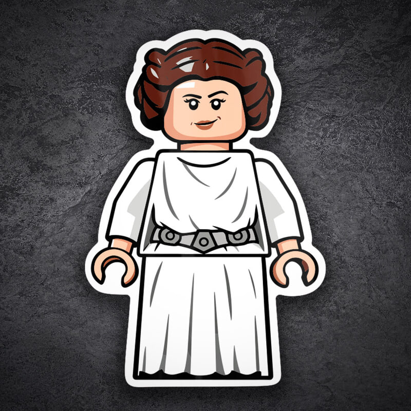 Pegatinas: Lego Star Wars Princesa Leia