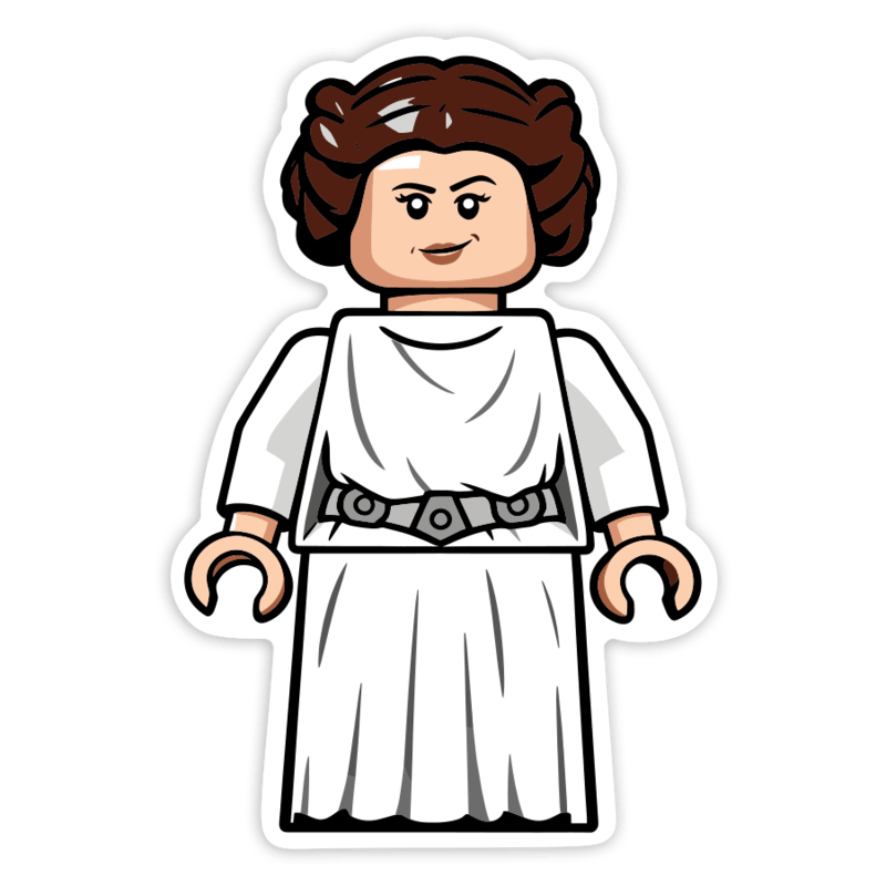 Pegatinas: Lego Star Wars Princesa Leia