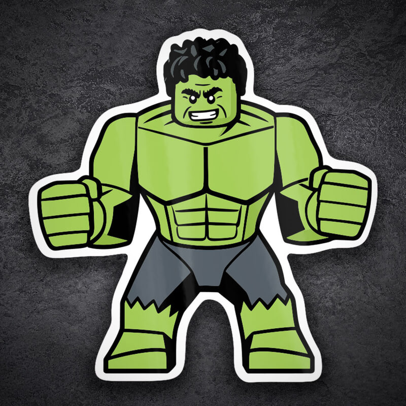 Pegatinas: Lego Marvel Hulk Grande