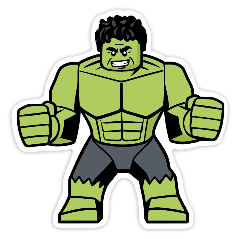 Pegatinas: Lego Marvel Hulk Grande
