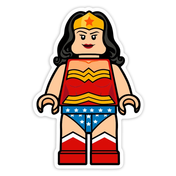 Pegatinas: Lego DC Wonder Woman Clásica