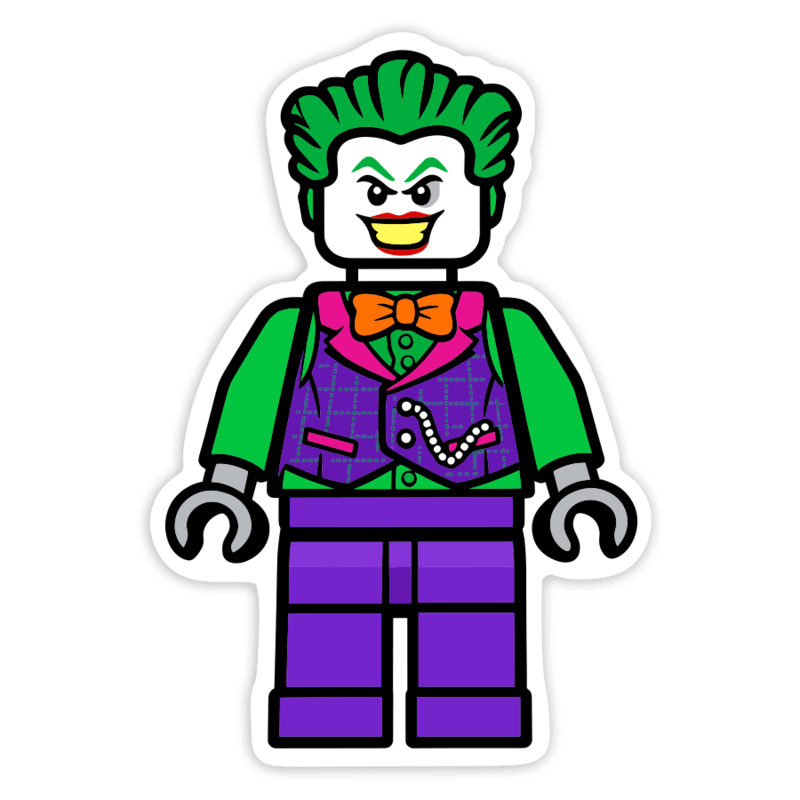 Pegatinas: Lego DC Joker Moderno