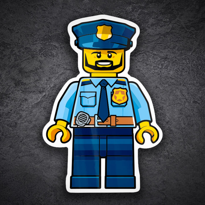 Pegatinas: Lego Policía Clásico
